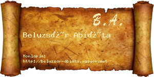 Beluzsár Abiáta névjegykártya